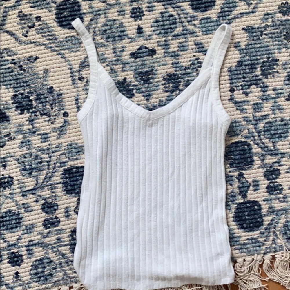 American Eagle white ribbed tank